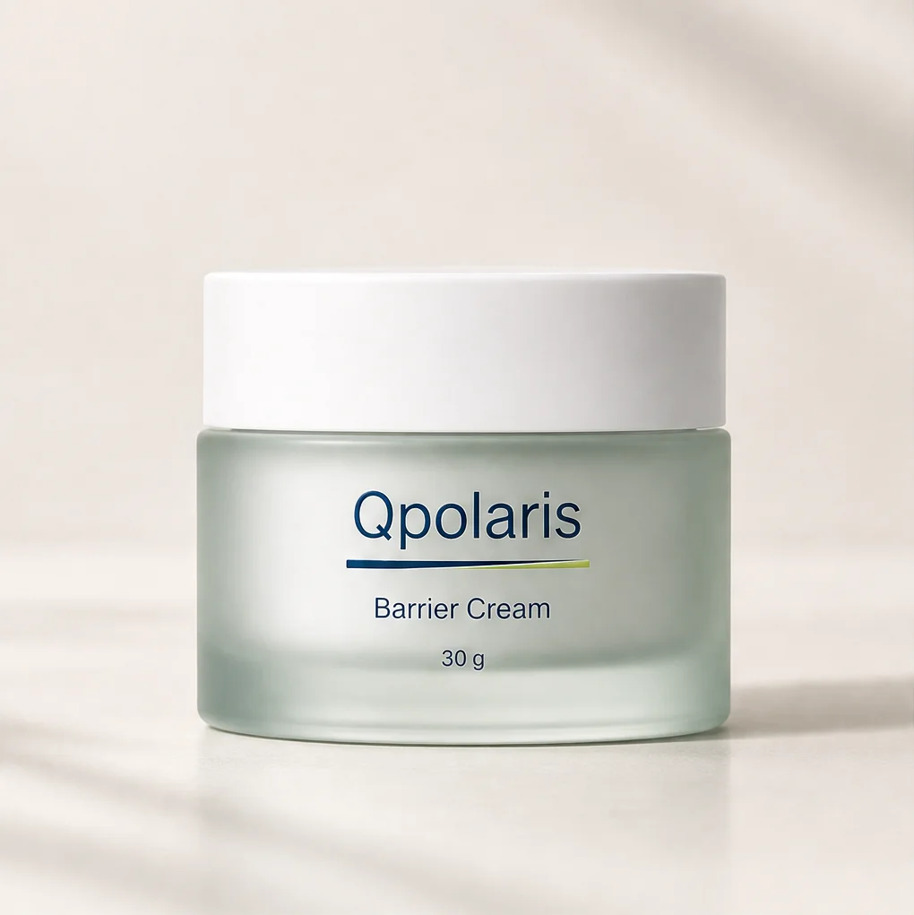 Prep Lotion packshot concept for the first step of the Qpolaris core line