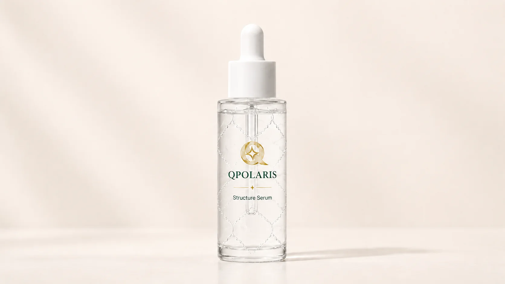 Structure Serum packshot concept for the second step of the Qpolaris core line